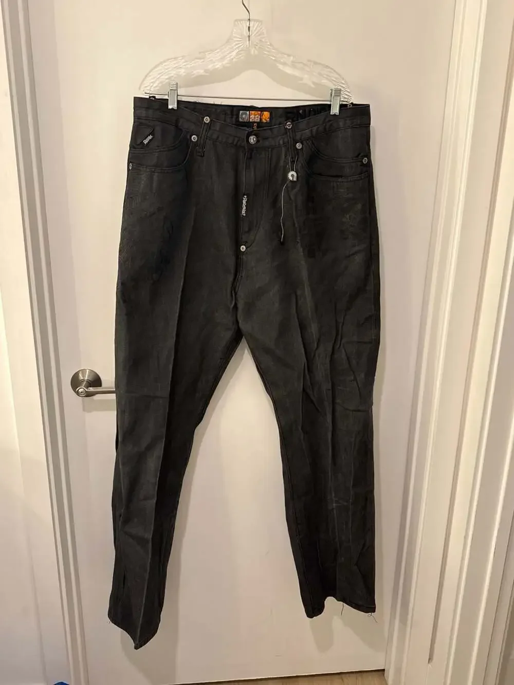 Akademiks Vintage Embroidered Black Denim Jeans
